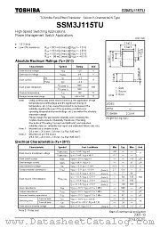 SSM3J115TU datasheet pdf TOSHIBA