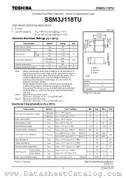 SSM3J118TU datasheet pdf TOSHIBA