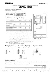 SSM3J15CT datasheet pdf TOSHIBA