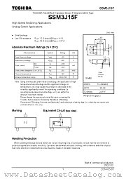 SSM3J15F datasheet pdf TOSHIBA