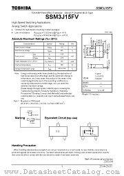 SSM3J15FV datasheet pdf TOSHIBA