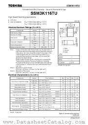 SSM3K116TU datasheet pdf TOSHIBA