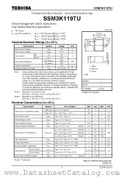 SSM3K119TU datasheet pdf TOSHIBA