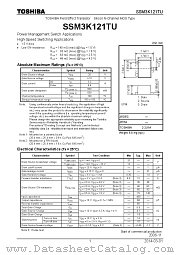 SSM3K121TU datasheet pdf TOSHIBA