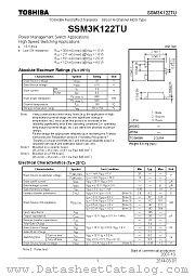 SSM3K122TU datasheet pdf TOSHIBA