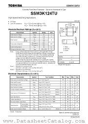 SSM3K124TU datasheet pdf TOSHIBA