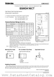 SSM3K16CT datasheet pdf TOSHIBA