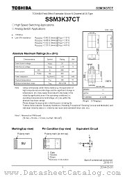 SSM3K37CT datasheet pdf TOSHIBA