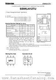 SSM6J412TU datasheet pdf TOSHIBA