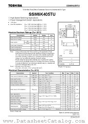 SSM6K405TU datasheet pdf TOSHIBA