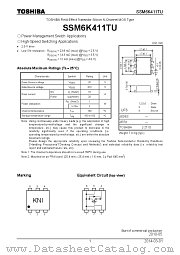 SSM6K411TU datasheet pdf TOSHIBA