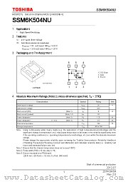 SSM6K504NU datasheet pdf TOSHIBA