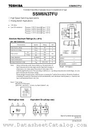 SSM6N37FU datasheet pdf TOSHIBA