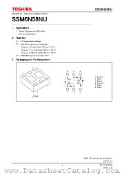 SSM6N58NU datasheet pdf TOSHIBA