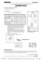SSM6P15FE datasheet pdf TOSHIBA