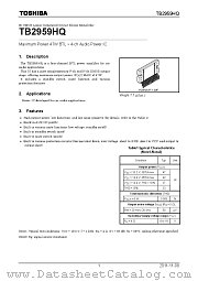 TB2959HQ datasheet pdf TOSHIBA