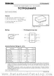 TC7PGU04AFE datasheet pdf TOSHIBA