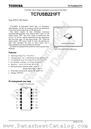 TC7USB221FT datasheet pdf TOSHIBA