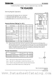 TK10A55D datasheet pdf TOSHIBA