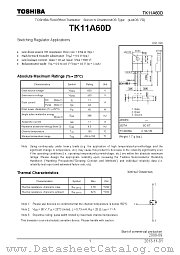 TK11A60D datasheet pdf TOSHIBA