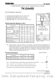 TK12A45D datasheet pdf TOSHIBA