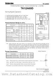 TK12A60D datasheet pdf TOSHIBA