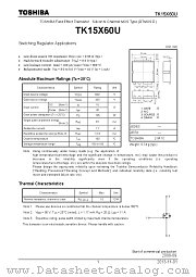 TK15X60U datasheet pdf TOSHIBA