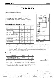 TK16J55D datasheet pdf TOSHIBA