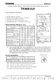 TK40A10J1 datasheet pdf TOSHIBA