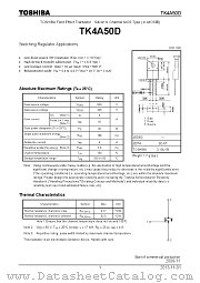 TK4A50D datasheet pdf TOSHIBA