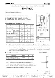 TK4A60D datasheet pdf TOSHIBA