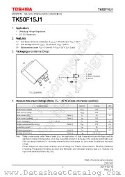 TK50F15J1 datasheet pdf TOSHIBA