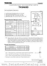 TK5A65D datasheet pdf TOSHIBA