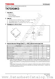 TK70X04K3 datasheet pdf TOSHIBA