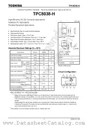 TPC8038-H datasheet pdf TOSHIBA
