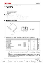 TPC8073 datasheet pdf TOSHIBA
