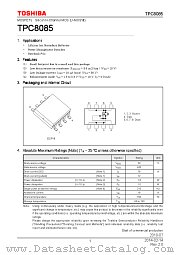 TPC8085 datasheet pdf TOSHIBA