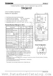 TPC8117 datasheet pdf TOSHIBA