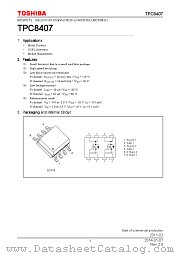 TPC8407 datasheet pdf TOSHIBA