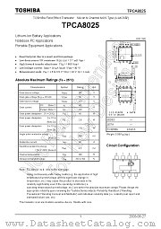 TPCA8025 datasheet pdf TOSHIBA