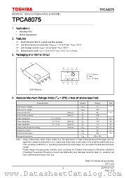 TPCA8075 datasheet pdf TOSHIBA