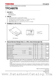 TPCA8078 datasheet pdf TOSHIBA