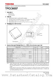 TPCC8007 datasheet pdf TOSHIBA