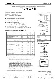 TPCP8007-H datasheet pdf TOSHIBA