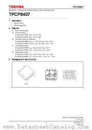 TPCP8407 datasheet pdf TOSHIBA
