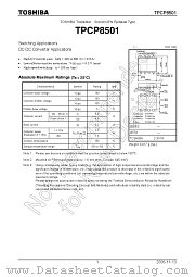 TPCP8501 datasheet pdf TOSHIBA