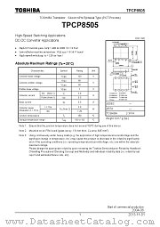 TPCP8505 datasheet pdf TOSHIBA