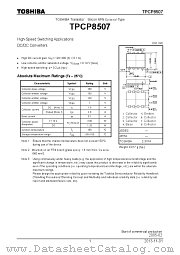 TPCP8507 datasheet pdf TOSHIBA