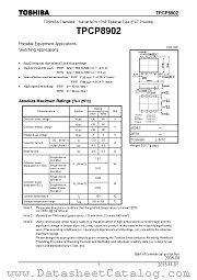 TPCP8902 datasheet pdf TOSHIBA