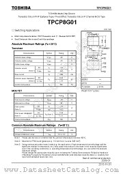 TPCP8G01 datasheet pdf TOSHIBA